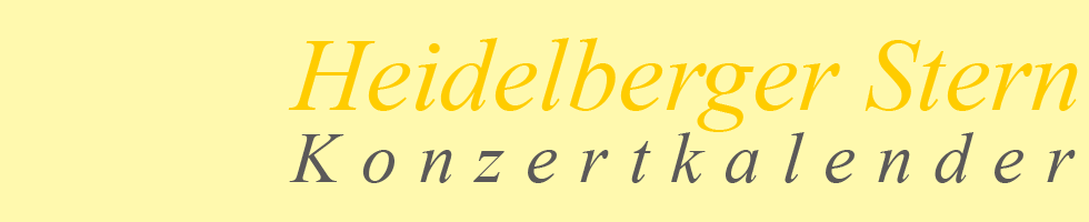 Konzertkalender Heidelberger Stern